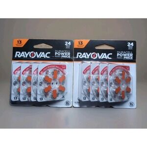 Rayovac Hearing Aid Batteries 2-24 Pack‎ Size 13-Expiration Date Oct 2028 NIB 48